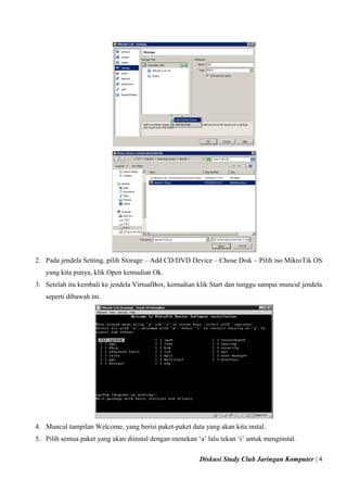Instalasi Mikrotik RouterOS pada VirtualBox | PDF