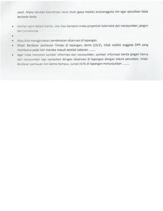 Hasil revisi jurnalistik