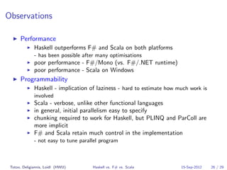 Haskell vs. F# vs. Scala | PDF