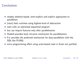 Haskell vs. F# vs. Scala | PDF