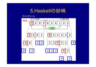 5.Haskellの妙味
クイックソート
 