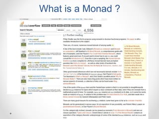 What is a Monad ?
 