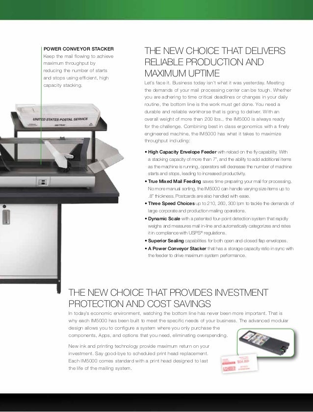 Hasler Mailing Supplies Machines IM 5000 at St. Louis