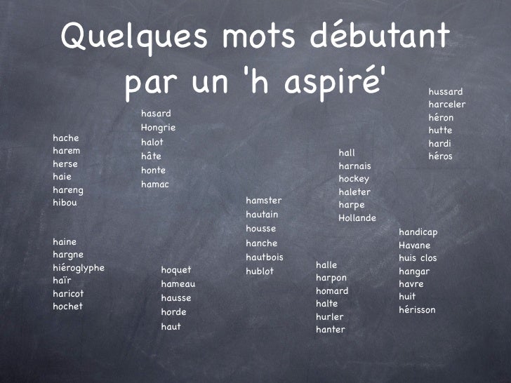 H aspiré