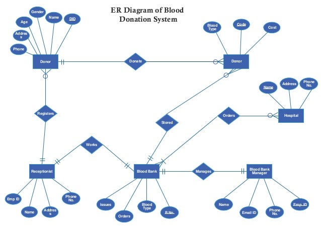 [DIAGRAM] Entity Relationship Diagram For Blood Bank System - MYDIAGRAM ...