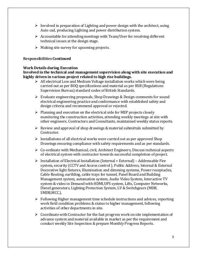 electrical design engineer resumes