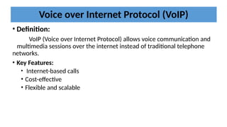 Voip Session Voice over Internet Protocol (VoIP), SMS SERVICES, Message-Originated ...