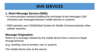 Voice over Internet Protocol (VoIP), SMS SERVICES, Message-Originated ...