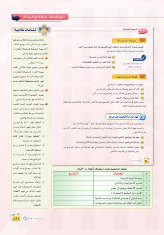 ±∂±±∂±
:
:‫اﻟﺴﺎدﺳﺔ‬ ‫اﻟـﻮﺣـﺪة‬
1
2
3
k’hCG
1
2
3
4-6
." "
1
2
3
ÒµØàdGIQÉKEG
º¡a≈∏YÜÓ£dGóYÉ°ùj»YÉªL•É°ûf
ÜÓ£dG ™°VƒH ∂dPh πFÉ°ùŸG πM äGƒ£N
QGO ∫ÉØWCG áaÉ°†à°S’ §«£îàdG áª¡e ΩÉeCG
:»∏jÉÃº∏©ŸGΩƒ≤jå«MΩÉàjC’G
äÉYƒª› ¤EG ÜÓ£dG º∏©ŸG º°ù≤j 1
.ÜÓW(6-4)øe
âØ∏c :‹ÉàdÉc áª¡ŸG º¡«∏Y ¢Vô©j 2
QGO ∫ÉØWCG áaÉ°†à°S’ OGóYE’G áª¡Ã
»¡«aôJh …ƒYƒJ •É°ûf áeÉbEGh ΩÉàjC’G
√ò``g ò«Øæ`à``d §£`îà°S ∞`«``c ,º¡d
?áª¡ŸG
áª¡ª∏d §«£îà∏d º¶æe º∏©ŸG ´Rƒ```j 3
π``ë`d á``«°SÉ``°SC’G äGƒ```£ÿG π```ª°ûj
.∫hó÷G‘í°VƒeƒgÉªcádCÉ°ùŸG
ò``«Øæàd OóëŸG â``bƒ``dG AÉ```¡àfG ó``©```H 4
π``ª````Y ¢VGô``©``à```°SG º``à``j •É``°ûæ``dG
ÜÓ£dG ¬H ΩÉb Ée §Hôjh äÉYƒªéŸG
:‹ÉàdÉcádCÉ°ùŸGπMäGƒ£îH
∫hó``÷G ‘ (3h2) ºbQ Iƒ£ÿG
ójó–h ádCÉ°ùŸG º¡a Iƒ£N πHÉ≤J
.ádCÉ°ùŸGπMäGƒ£N‘Égô°UÉæY
áHÉàc πHÉ≤J (4)ºbQ Iƒ£ÿG
.á«eRQGƒÿGäGƒ£ÿG
º``°SQ π``HÉ``≤J (5) º``bQ Iƒ£ÿG
.ÜÉ«°ùf’G§£
á```HÉàc π``HÉ≤J (6) º``bQ Iƒ£ÿG
.á«›ôHá¨∏HèeÉfÈdG
è``eÉfôH ó`Lƒj ¬fCG º¡d í u°Vƒj Éªc
ôeGhC’G √ò``g ∫ƒ```ëj Ö°SÉ◊G ‘
»gh É¡ª¡Øj á¨d ≈``dEG á«›ÈdG
.ádB’Gá¨d
á```HôŒ ≈``dEG ¿ƒLÉàë«°S É k°†jCGh
Ωƒ«dG πÑb á``aÉ°†à°S’G äÉ``«``dÉ©a
AÉ°†YC’G º¡a øe ócCÉà∏d OóëŸG
Gò```gh AÉ`£NC’G π``jó©Jh º¡eÉ¡Ÿ
ìÓ°UEGh è```eÉfô``ÑdG QÉÑàNG πHÉ≤j
.AÉ£NC’G
á`«`HÓ`WäÉ`WÉ`°û`f
º¡a≈∏YÜÓ£dGóYÉ°ùj»YÉªL•É°ûf
ΩäGƒ£ÿGí«°VƒàdG
1á°ù«FôdGáª¡ŸGáZÉ«°U
2èFÉàædGhäÉLÉ«àM’Gójó–
3ƒ°†YπcΩÉ¡ehAÉ°†YC’Gójó–
4(äGƒ£ÿG)á©Ñàª`dGäGAGôLE’G
5É¡jòØæeójó–™eäGƒ£î∏d»ë«°VƒJhCG…ôé°Tº°SQ
6É¡dá«∏«°üØJäGƒ£NáHÉàchá«YôØdGΩÉ¡ŸGóMCGQÉ«àNG
ΩÉàjC’GQGO∫ÉØWCGáaÉ°†à°SGáª¡Ÿ§«£îàdGº¶æe
 