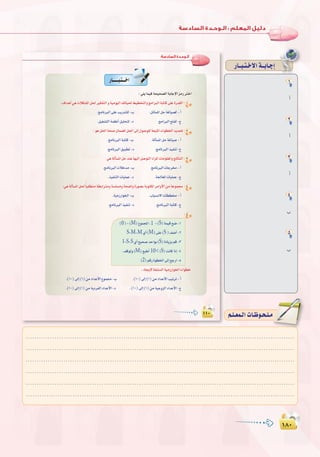 ±∏∞
:
±∏∞
.........................................................................................................................
.........................................................................................................................
.........................................................................................................................
.........................................................................................................................
.........................................................................................................................
.........................................................................................................................
º`∏`©ª`dGäÉ`Xƒ`ë`∏`eº`∏`©ª`dGäÉ`Xƒ`ë`∏`e
QÉ``Ñ`à`N’Gá``HÉ`LEG
:‫اﻟﺴﺎدﺳﺔ‬ ‫اﻟـﻮﺣـﺪة‬
1
10
1
2
3
4
5
M S 1
S+M M M S 2
1+S S S 3
M < S 4
(2 5
10 1 10 1
10 1 10 1
0
1
CG
2
CG
3
CG
4
Ü
5
Ü
 