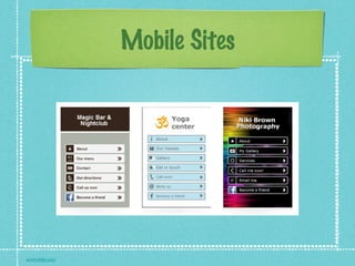Mobile Sites

wixmobile.com

 