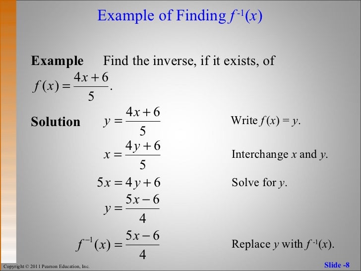 Inverses & One-to-One