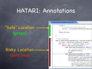 HATARI: Annotations

“Safe” Location
    (green)


Risky Location
  (dark red)