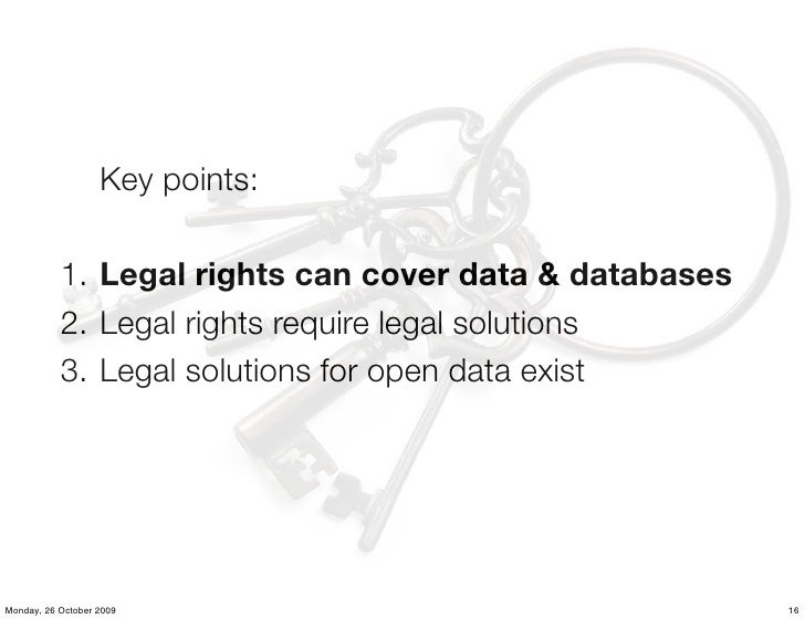 Open Data and the Law: ISWC 2009