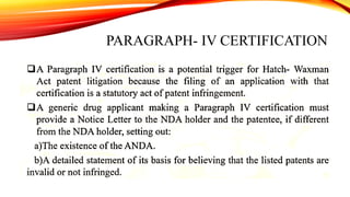 PARAGRAPH- IV CERTIFICATION
 
