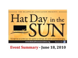Event Summary - June 18, 2010 