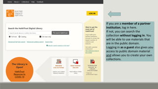 Get to Know HathiTrust Digital Library | PPTX