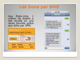 Quelles sont les stratégies mises en place?Les nouvelles technologies: les  dons & actions en tout genre