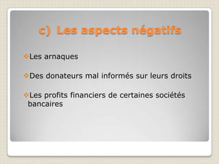 «Ils ne veulent pas donner d’argent, ils veulent aider. » Les réseaux sociaux: FacebookCréation de Global Relief : comment aider lors des catastrophesEarthquakeHaïti : poster des photos et fournir des informations pour retrouver des personnes disparues, faire des dons, exprimer son soutien (lien vers différents organismes qui viennent en aide à Haïti) 