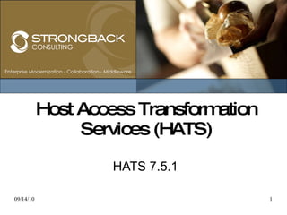 Host Access Transformation Services (HATS) HATS 7.5.1 