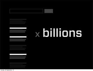 x   billions

Sunday, 30 September, 12
 