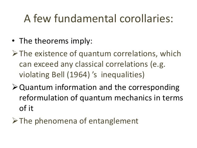 quantum entanglement and bells theorem essay This proof has since become known as bells theorem it asserts that no local model of reality can underlie the quantum facts bell's theorem quantum entanglement. quantum entanglement and bells theorem essay This proof has since become known as bells theorem it asserts that no local model of reality can underlie the quantum facts bell's theorem quantum entanglement.