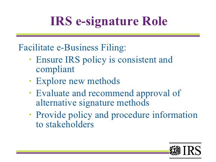 IRS Expansion of eSignature Applications