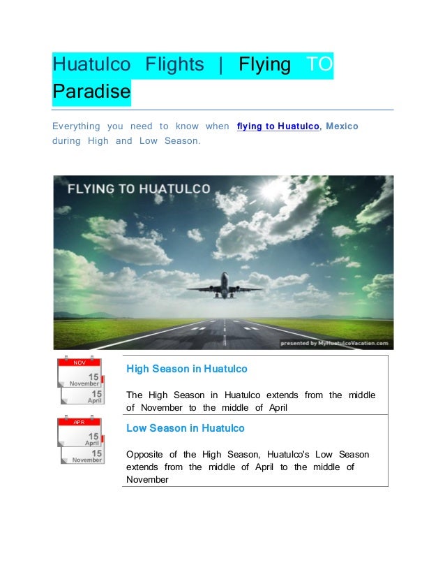 Hatulco flights A comprehensive guide to flying to Huatulco Mexico
