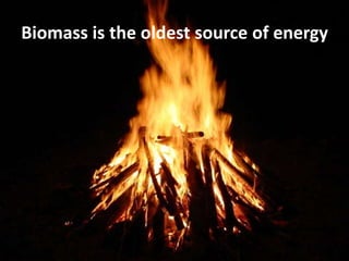 Biomass is the oldest source of energy
 