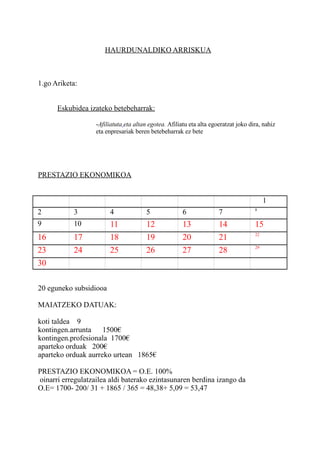 Haudunaldi Arrisku 1 Ariketa