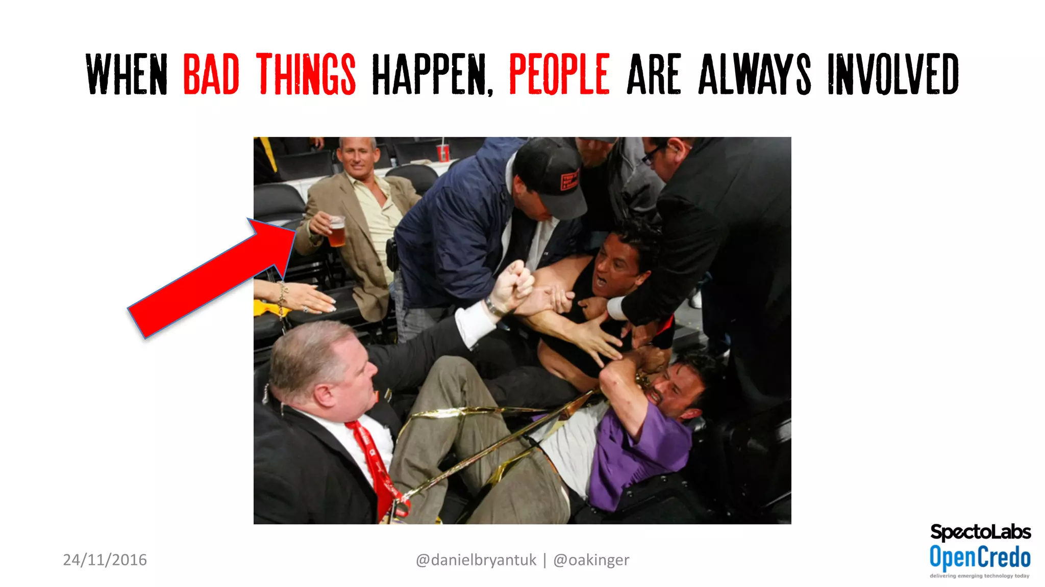 When bad things happen, people are always involved
24/11/2016 @danielbryantuk	|	@oakinger
 