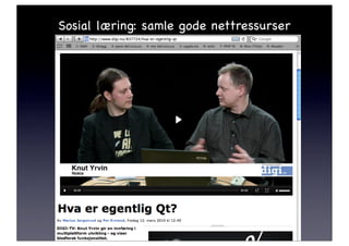 Sosial læring: samle gode nettressurser
 