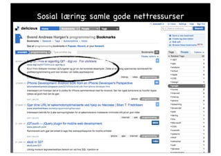 Sosial læring: samle gode nettressurser
 