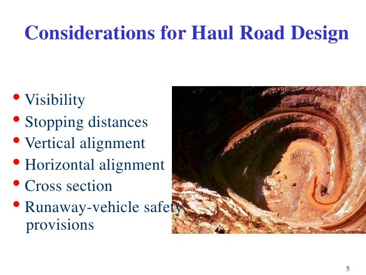 Haul road design