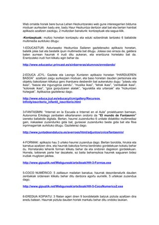 Haur Hezkuntzarako softwareak | PDF