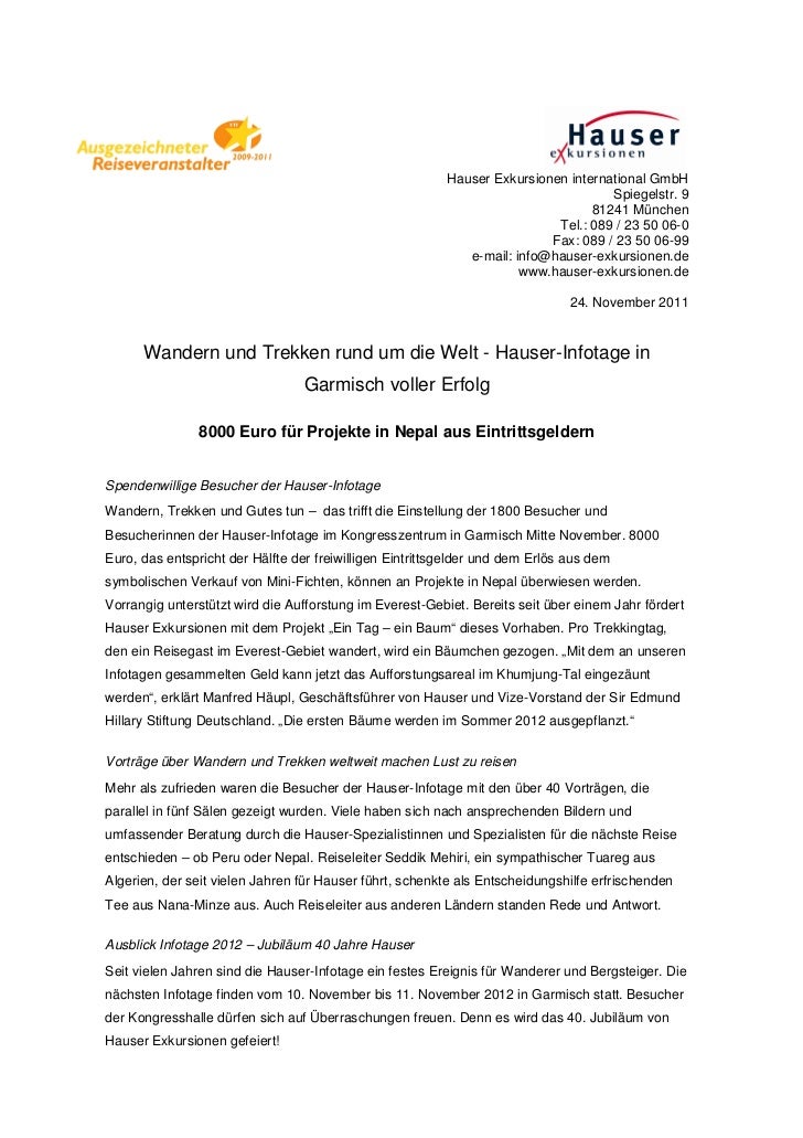 Hauser Infotag Voller Erfolg Pdf