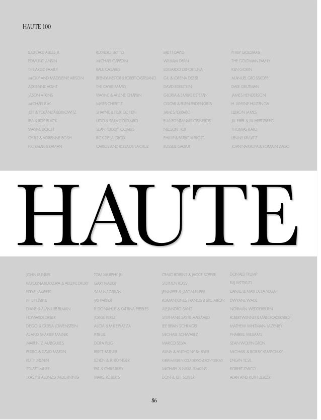 Ugo And Sara Colombo Haute 100 Haute Living April May 2013
