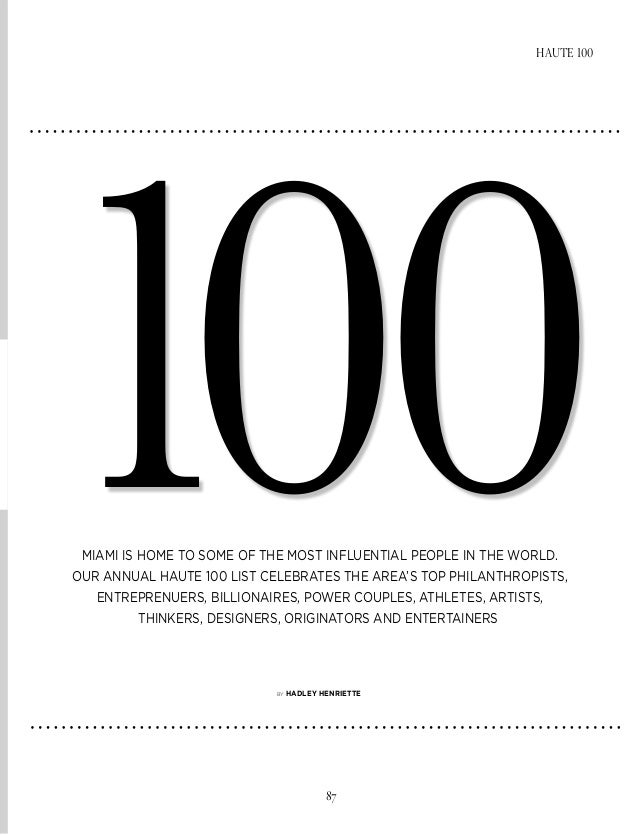 Ugo And Sara Colombo Haute 100 Haute Living April May 2013