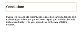 Power of intuition