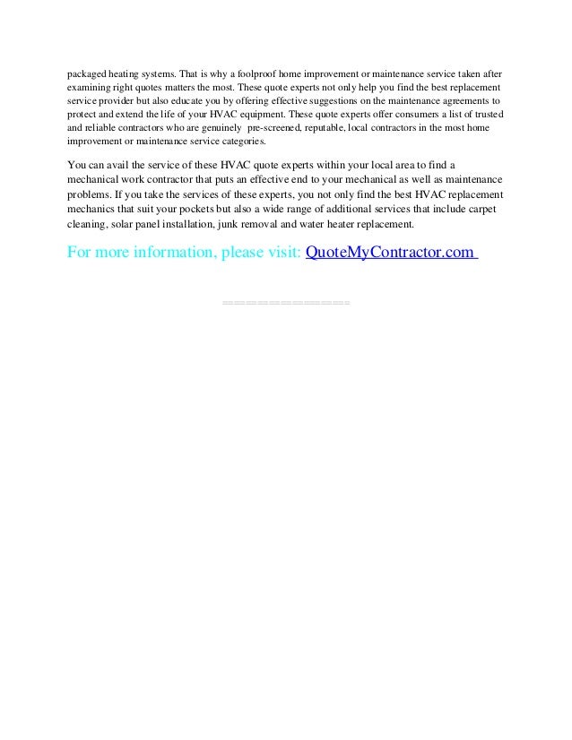 Find an HVAC replacement service through HVAC Quote