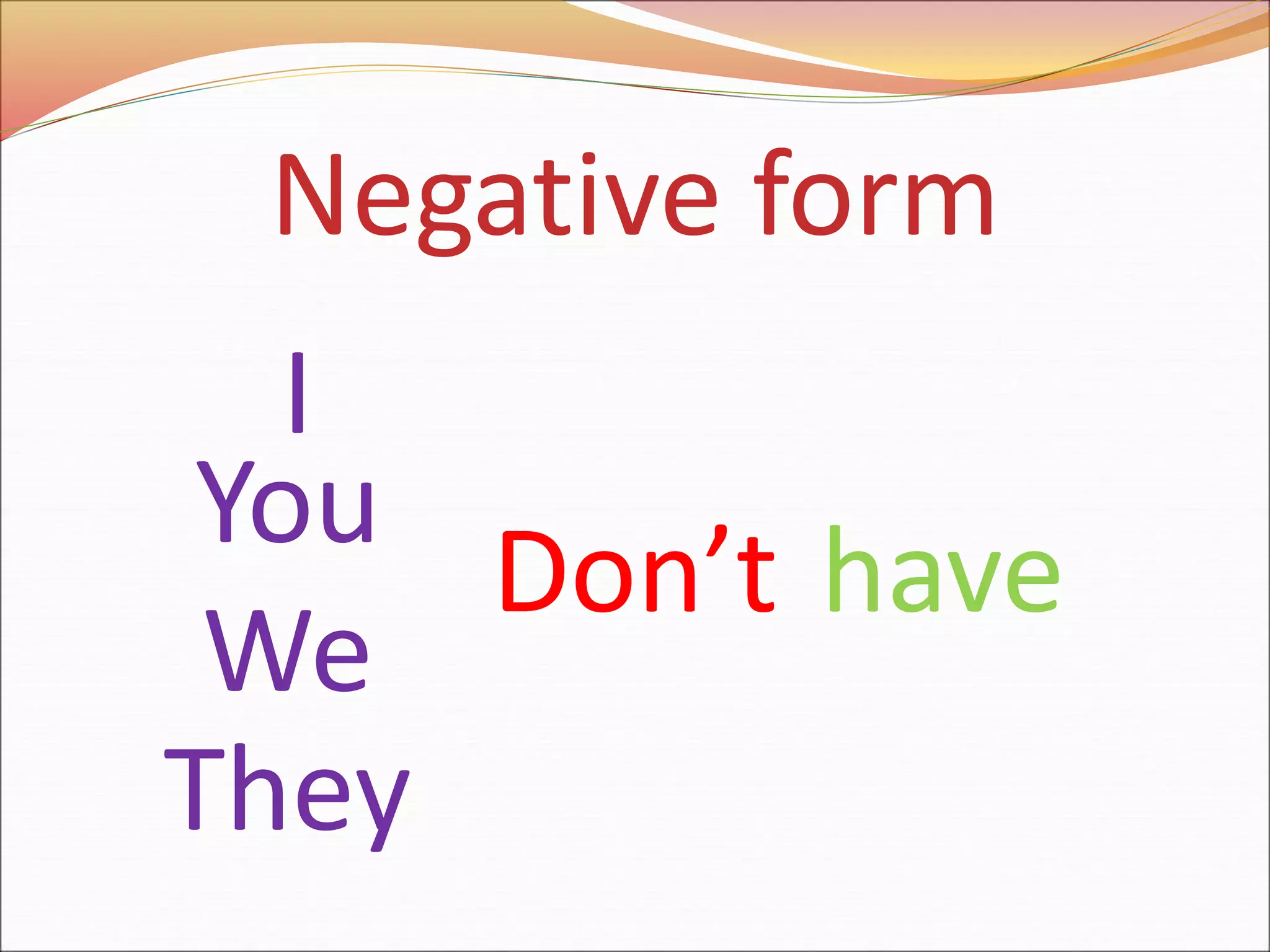 Have has exercises PPT