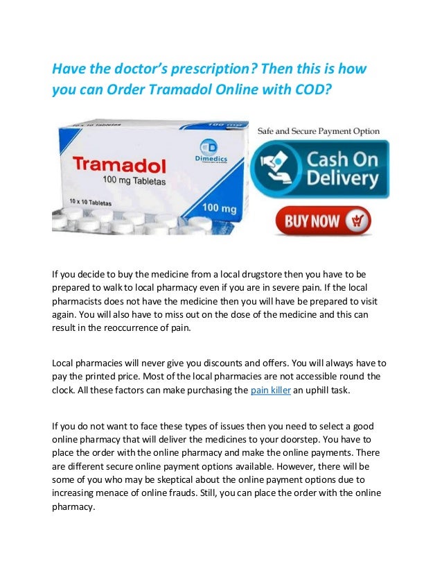 Tramadol prescriptions online
