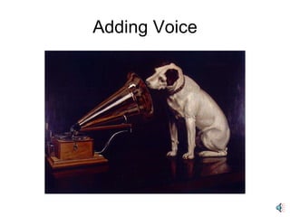 Adding Voice 