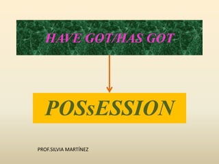 HAVE GOT/HAS GOT
POSsESSION
PROF.SILVIA MARTÍNEZ
 
