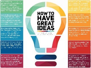 How To Have GREAT Ideas (Great Ideas = Success)