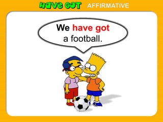 AFFIRMATIVE

We have got
a football.

 
