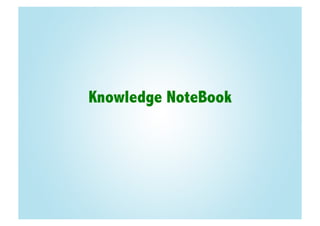 Knowledge NoteBook
 