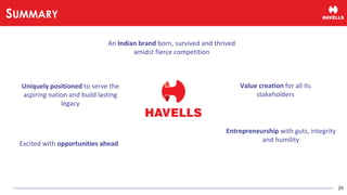 29
SUMMARY
An Indian brand born, survived and thrived
amidst fierce competition
Value creation for all its
stakeholders
Entrepreneurship with guts, integrity
and humility
Excited with opportunities ahead
Uniquely positioned to serve the
aspiring nation and build lasting
legacy
 