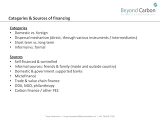 Havemann t financing options for smallholders and mitigation july 2011