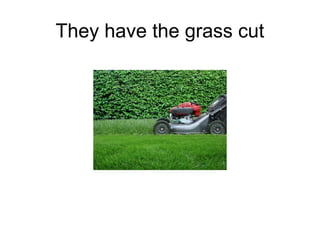 They have the grass cut
